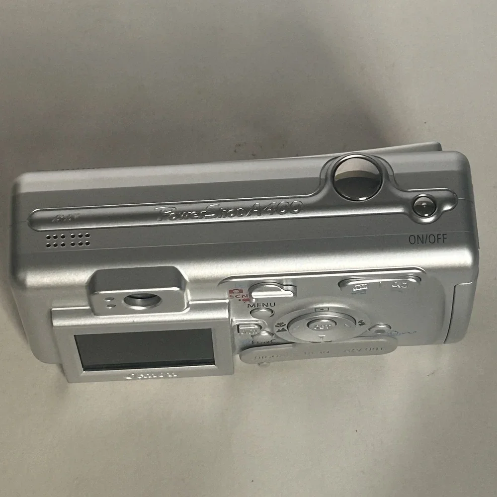 Canon PowerShot PC 1080 Digital Camera  Silver Tested  No USB w/Box ,Manual & SD